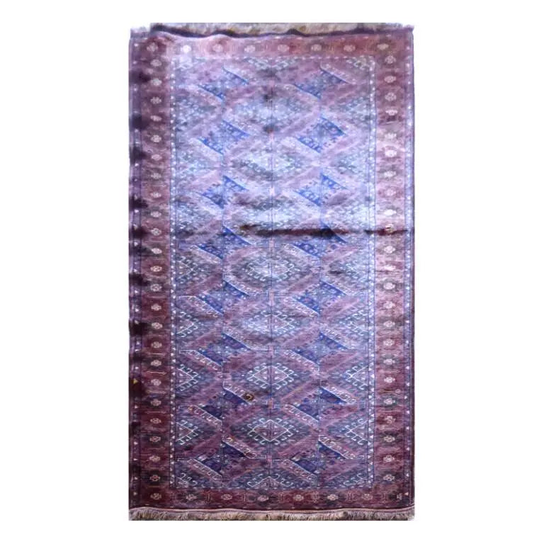 One Of The Kind Afghani Khotan Rug 3'4" x 9'2"